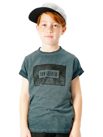 μακό κοντομάνικη μπλούζα με τύπωμα για αγόρι | πρασινο του σε προσφορά