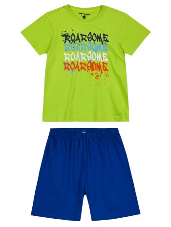 παιδική πιτζάμα 2 τεμάχια με τύπωμα για αγόρι | μπλε