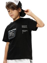 kοντομάνικη μπλούζα με τυπώματα για αγόρι | μαυρο