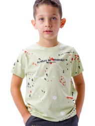 μακό κοντομάνικη εμπριμέ μπλούζα με τύπωμα για αγόρι | αβοκαντο