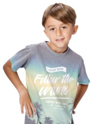 kοντομάνικη μπλούζα με τύπωμα για αγόρι | εμπριμε