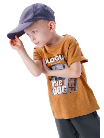 παιδικό μακό σετ 2 τεμάχια με τύπωμα στην μπλούζα για αγόρι
