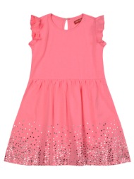 παιδικό φόρεμα με μεταλιζέ τύπωμα για κορίτσι | flamingo pink