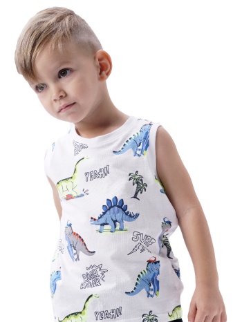 παιδική αμάνικη μπλούζα με τύπωμα για αγόρι | εμπριμε