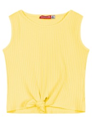 παιδική αμάνικη μπλούζα κροπ για κορίτσι | λεμονι