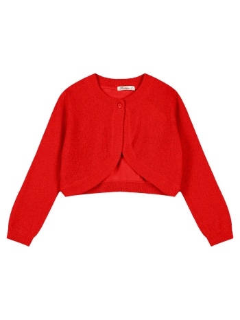 πλεκτό μπολερό με μεταλιζέ λούρεξ κλωστή για κορίτσι |