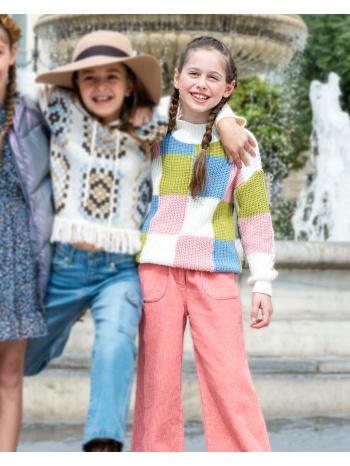 παντελόνι κοτλέ φαρδύ για κορίτσι | περλε