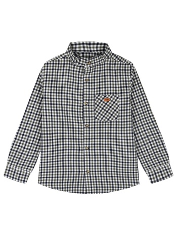 καρώ πουκάμισο με μάο γιακά για αγόρι | καρρω