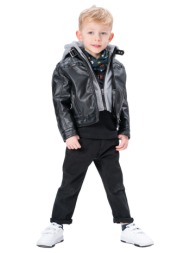 πεντάτσεπο παντελόνι για αγόρι | μαυρο