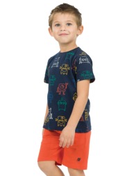 σετ με εμπριμέ μπλούζα ...