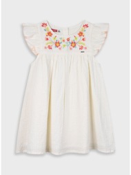 φόρεμα με κέντημα για κορίτσι | εκρου