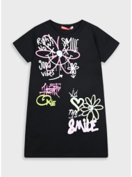 φόρεμα με τύπωμα για κορίτσι | μαυρο