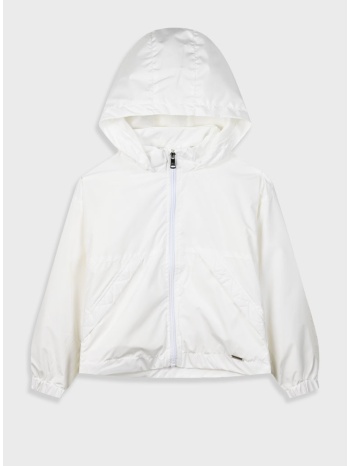 λεπτό μπουφάν με κουκούλα για κορίτσι | λευκο σε προσφορά