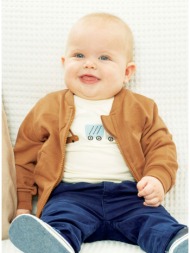 μπλούζα με κέντημα για βρεφικό αγόρι (6 - 18 μηνών) | κρεμ