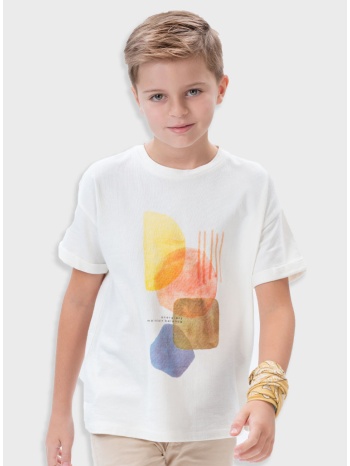 μπλούζα με τύπωμα για αγόρι | εκρου σε προσφορά