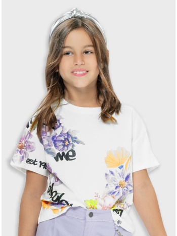 μπλούζα με τύπωμα για κορίτσι | εκρου σε προσφορά