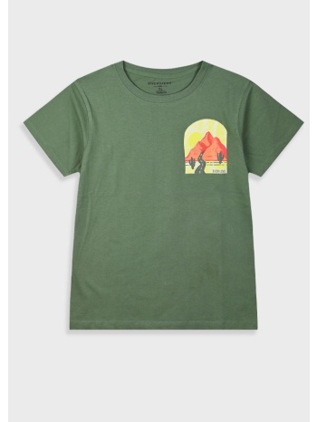 μπλούζα με τύπωμα για αγόρι | χακι σε προσφορά