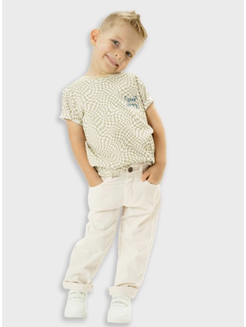 παντελόνι wide leg για αγόρι | κρεμ σε προσφορά