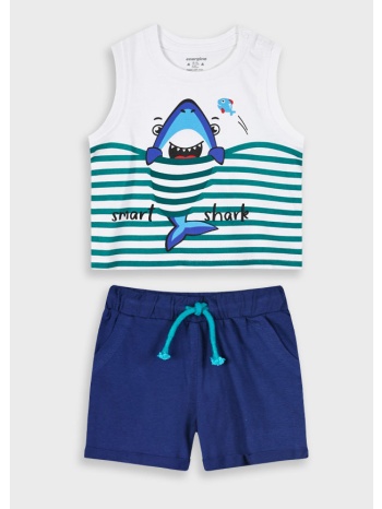 σετ μπλούζα με βερμούδα για βρεφικό αγόρι (3 - 24 μηνών) | σε προσφορά