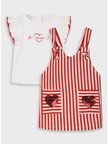 σετ μπλούζα με φόρεμα για βρεφικό κορίτσι (6 - 24 μηνών) | σε προσφορά