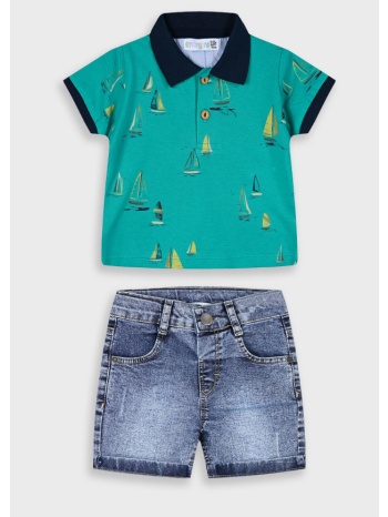 σετ πόλο και βερμούδα για βρεφικό αγόρι (9 - 24 μηνών) | σε προσφορά