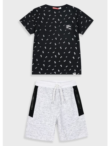 σετ με εμπριμέ μπλούζα για αγόρι | εκρου σε προσφορά