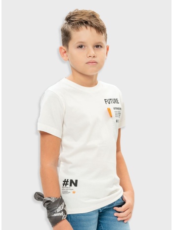 μπλούζα με τύπωμα για αγόρι | εκρου σε προσφορά