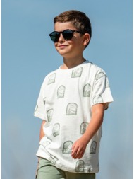 εμπριμέ μπλούζα για αγόρι | κρεμ