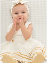 boutique φόρεμα διπλής όψης για βρεφικό κορίτσι | εκρου