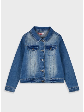 λεπτό τζην μπουφάν για κορίτσι | μπλε τζην