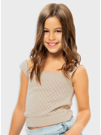 πλεκτό τοπ για κορίτσι | βανιλια σε προσφορά