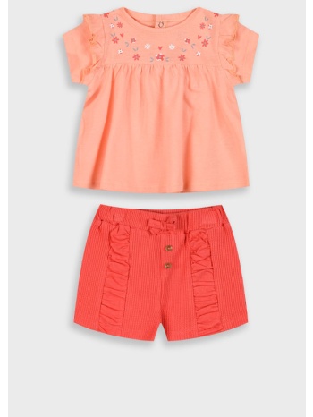 σετ μπλούζα και σορτς για βρεφικό κορίτσι (0 - 18 μηνών) | σε προσφορά