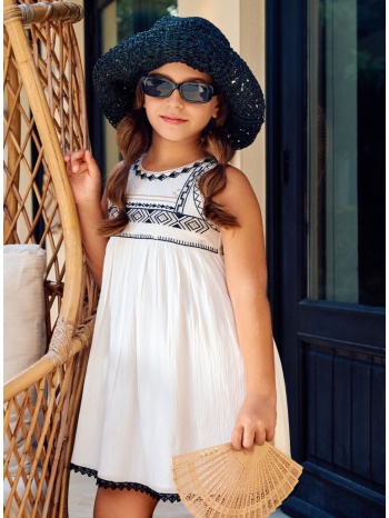 φόρεμα με κέντημα για κορίτσι | εκρου σε προσφορά