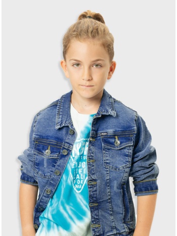 λεπτό τζην μπουφάν για αγόρι | μπλε τζην