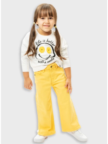 τζην παντελόνι wide leg για κορίτσι | κιτρινο σε προσφορά