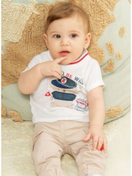 σετ μπλούζα και παντελόνι για βρεφικό αγόρι (3 - 24 μηνών) | μπεζ