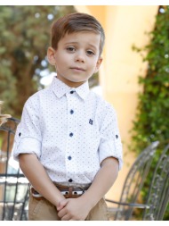 εμπριμέ πουκάμισο | λευκο