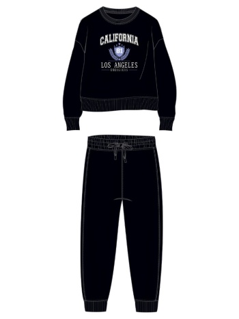 φούτερ φόρμα με τύπωμα | μαυρο