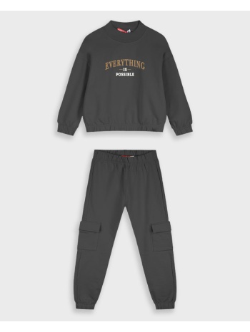 φούτερ φόρμα με τύπωμα | μαυρο