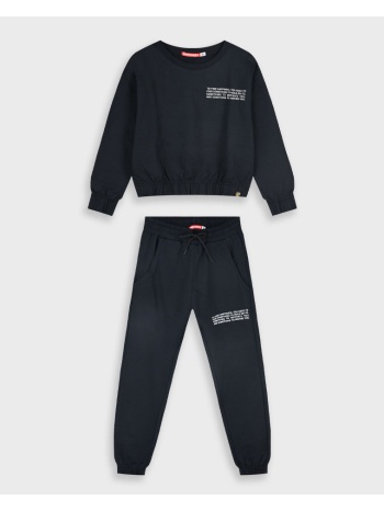 φούτερ φόρμα με τύπωμα | μαυρο