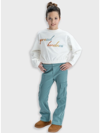 παντελόνι cargo flared | φυστικι