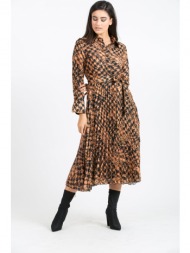 φορεμα πλισε μακρυμανικο ...