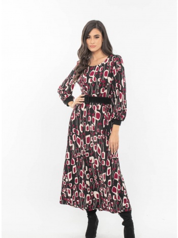 φορεμα λεπτο πλεκτο ελαστικο magenta multicolor σε προσφορά