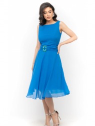 φορεμα plus size μιντι με τοκα μπλε ρουα μπλε ρουα