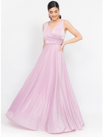 φορεμα plus size glitter μακρυ ροζ