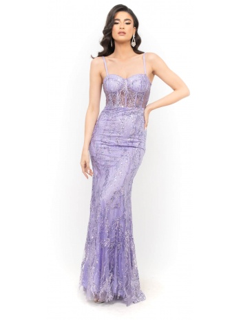 φορεμα γοργονε glitter παγιετα λιλα λιλα