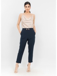 παντελονι με χρυση λεπτομερεια μπλε μπλε