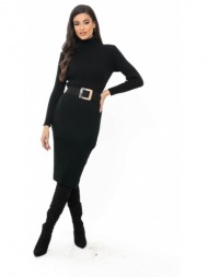 φορεμα πλεκτο ζιβαγκο μαυρο μαυρο