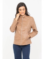 jacket plus size eco leather ταμπα ταμπα