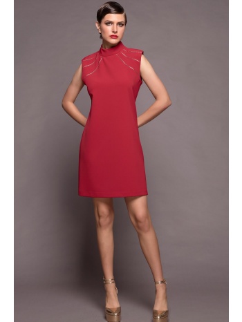 φορεμα αμανικο με gold λεπτομερειες κοκκινο σε προσφορά